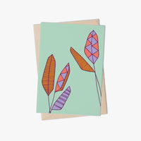 Greeting Cards - Palms – Sea green