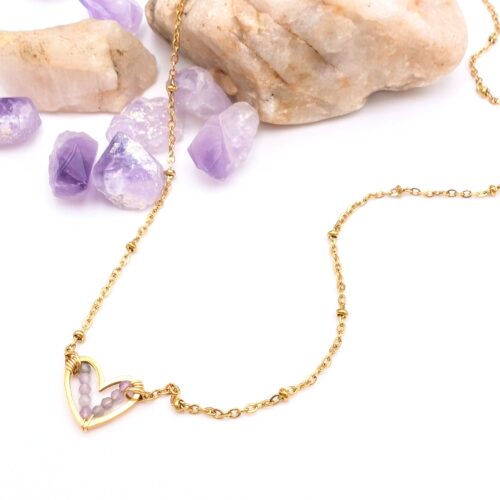 Golden Gem of Love Necklace