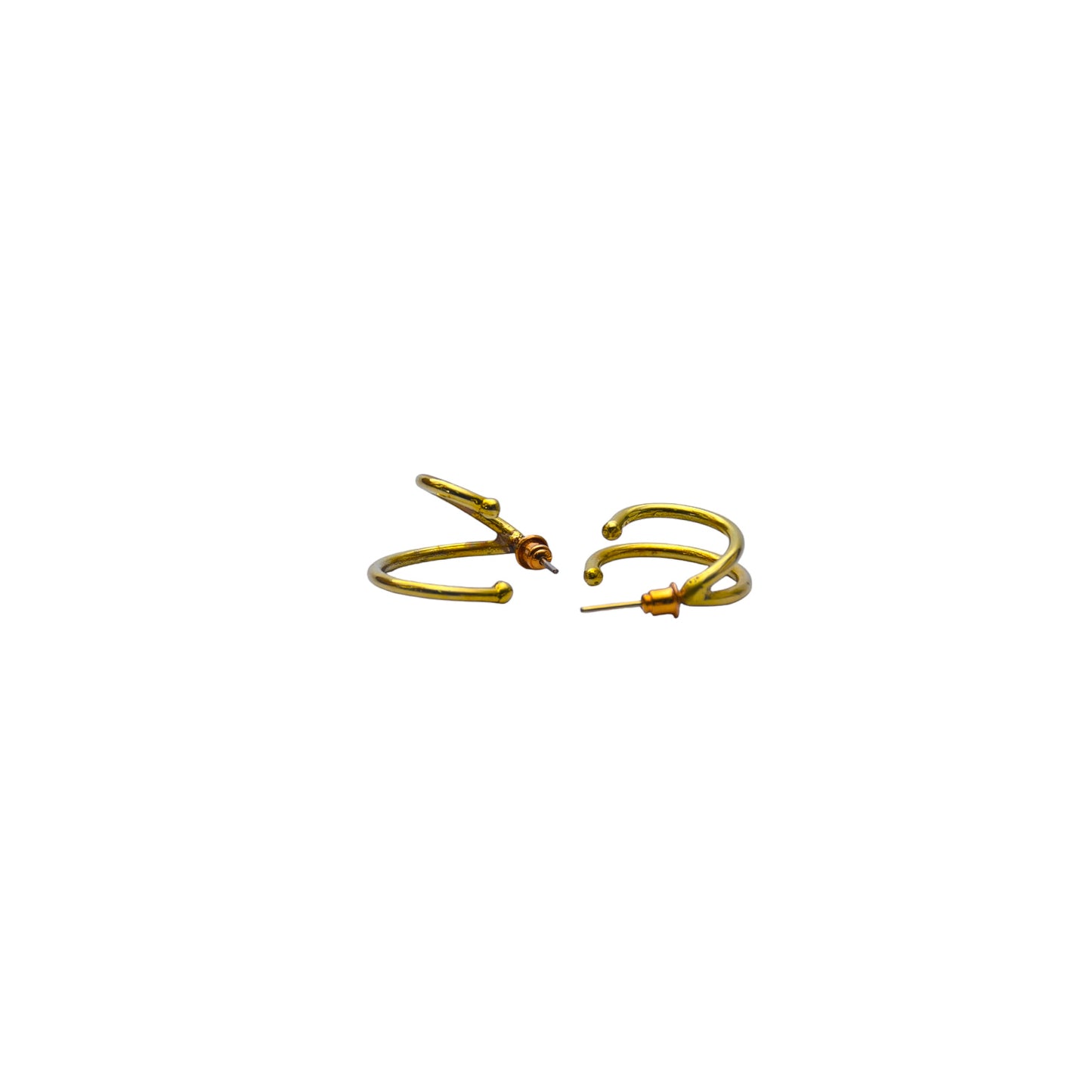 Papi Double Curve Earring - Handmade Brass Jewelry