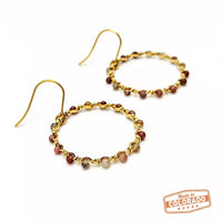 Rose of the Inca 18K gold plated hoops