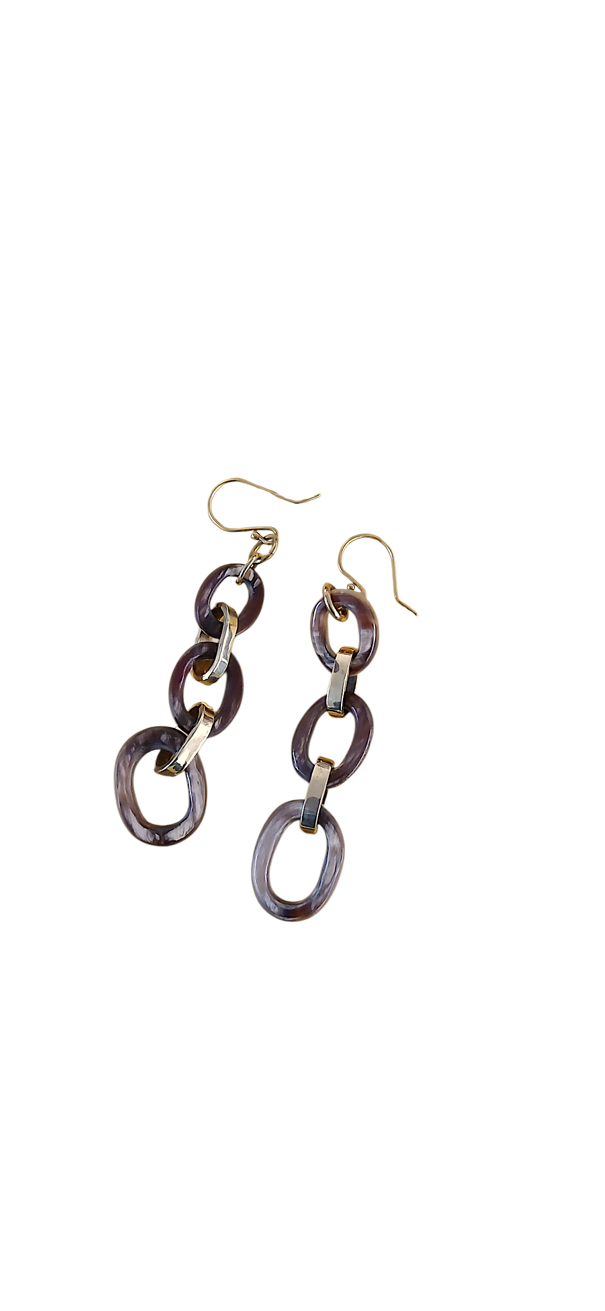 Oyana Cow Horn Link Earrings