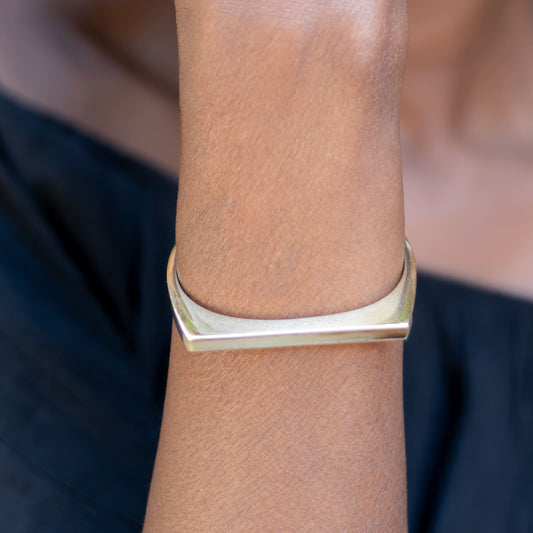 Mwezi Brass Bracelet With Bone