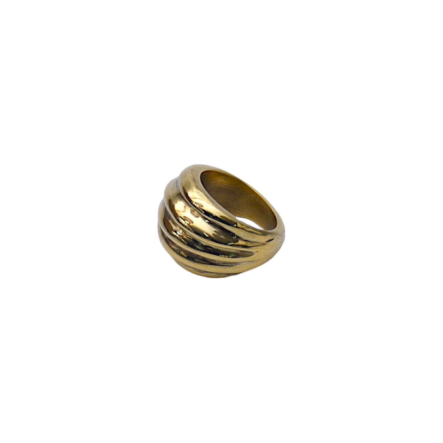 Chung Brass Ripple Ring Handmade  – Antique Ripple Design for Sale