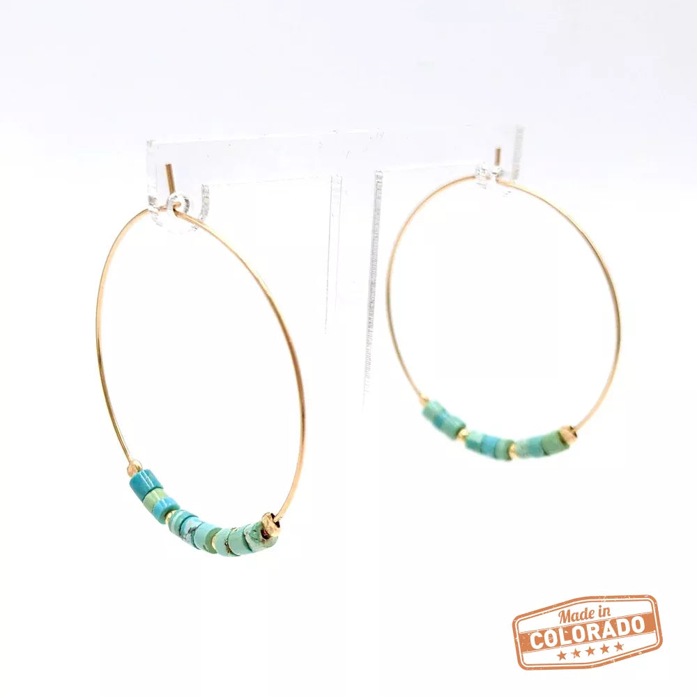 Colorado Turquoise hoops