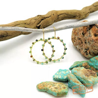 Good Fortune Turquoise Hoops