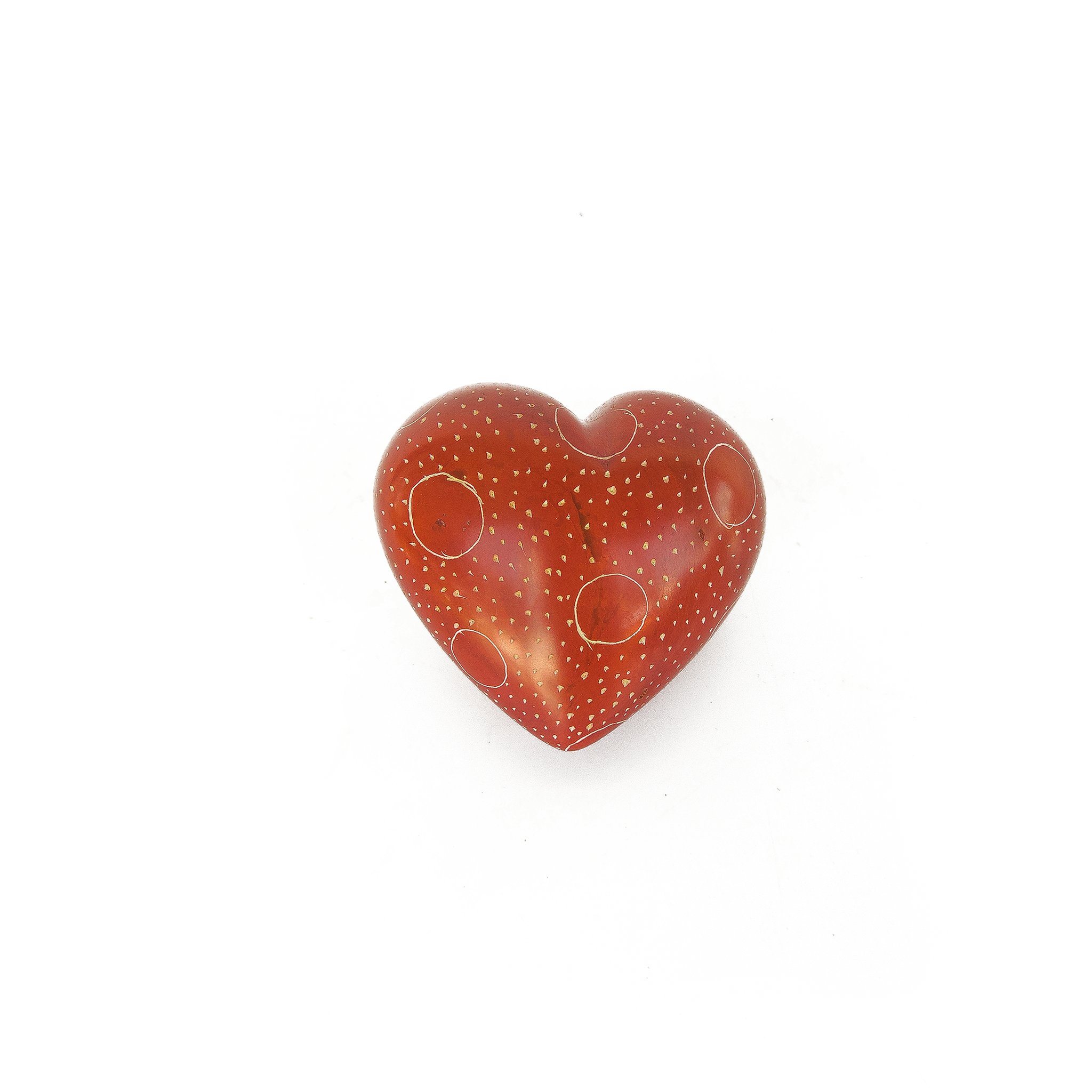 Heart Soapstone Carvings (Red)