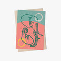 Greeting Cards - Elephant mama + calf