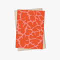 Greeting Cards - Giraffe pattern – red