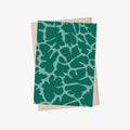 Greeting Cards - Giraffe pattern – green