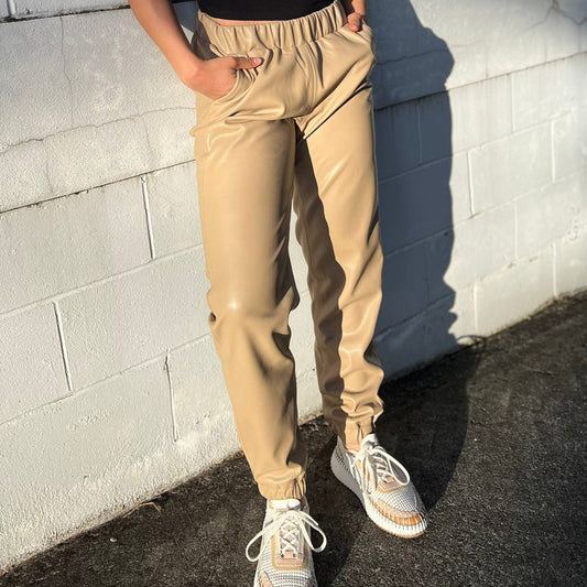 Vegan Leather Pants - Charm