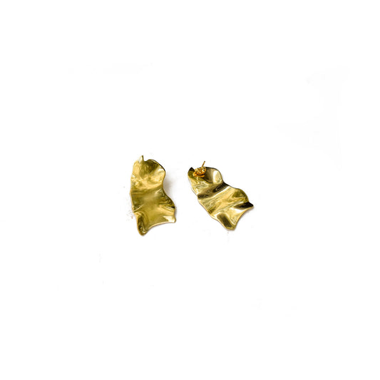 Maua vintage-inspired brass earrings