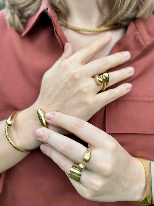 Ella brass bracelets