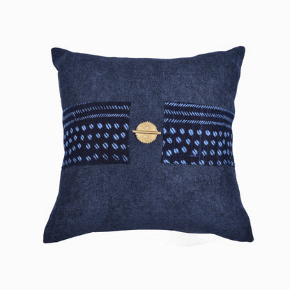 The Etta Indigo | Bogolan Handwoven Cushion Cover