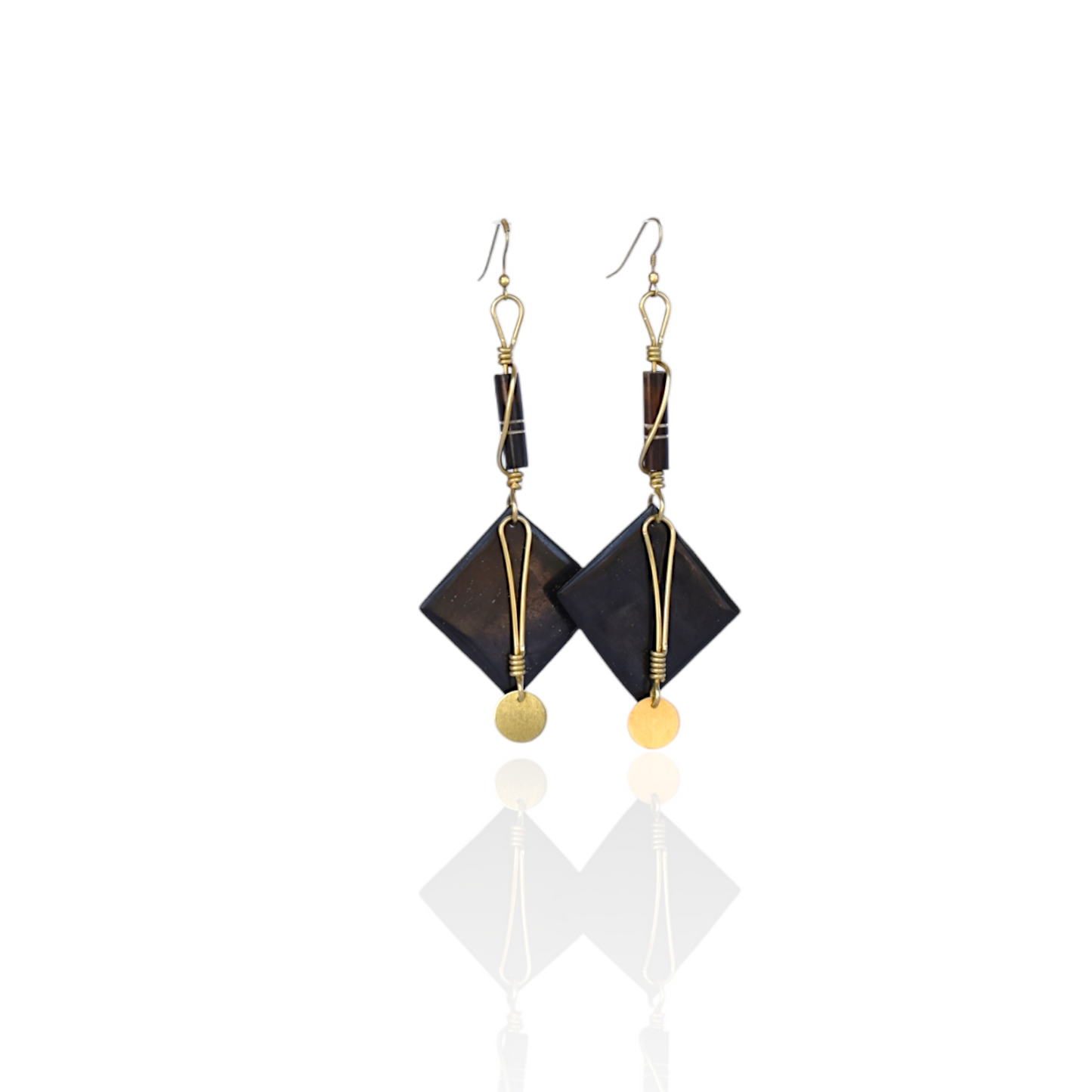 Mraba cow horn earrings