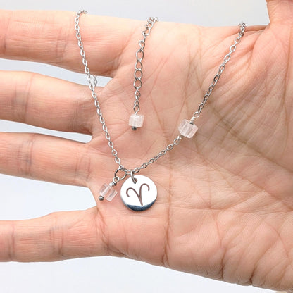 Zodiac Sign Necklace- Aries Mar 21- Apr 19