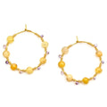 Wildflower Spirit 18K gold plated hoops
