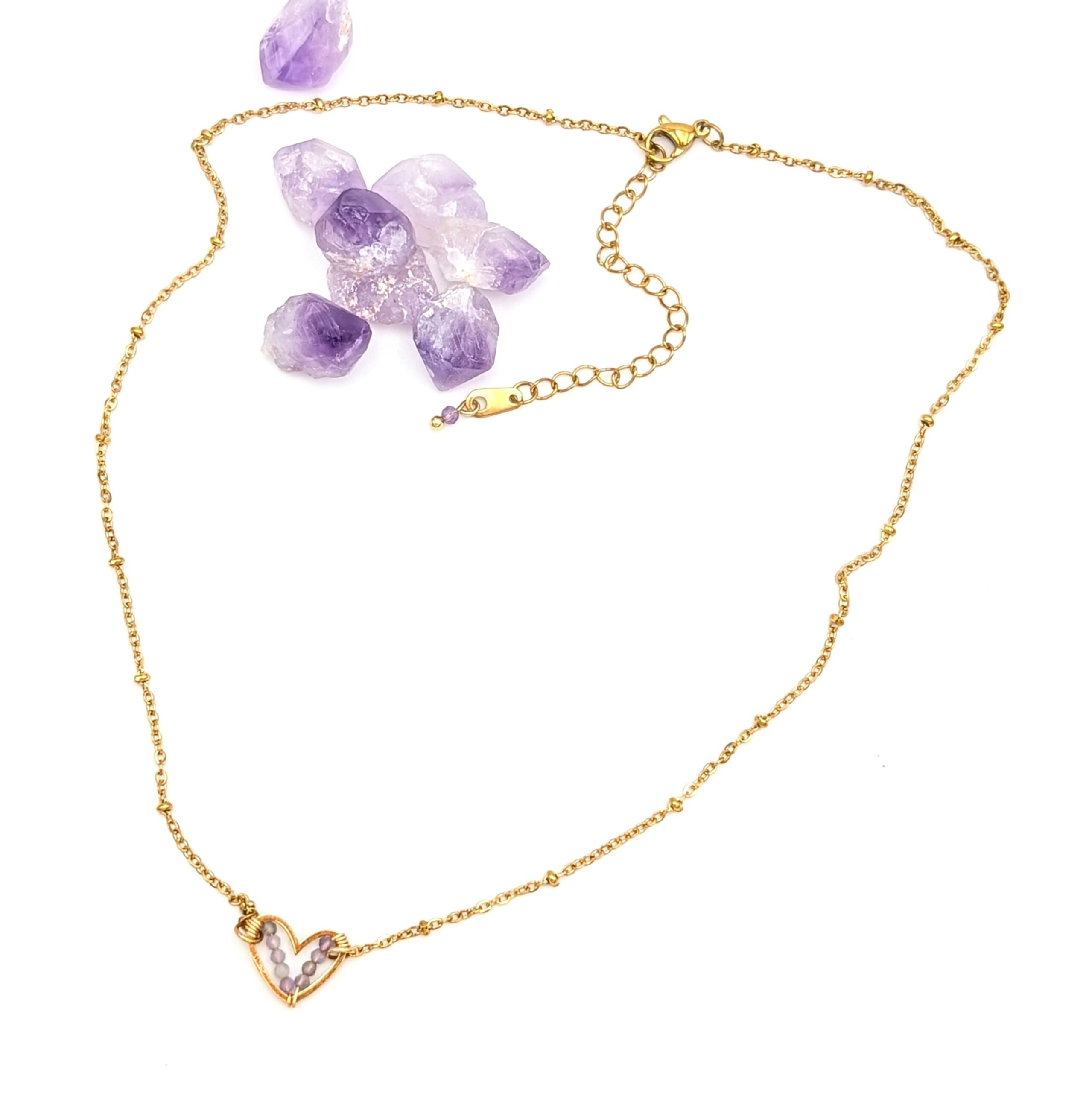 Golden Gem of Love Necklace