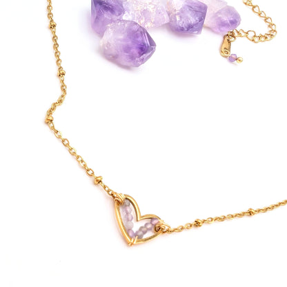 Golden Gem of Love Necklace