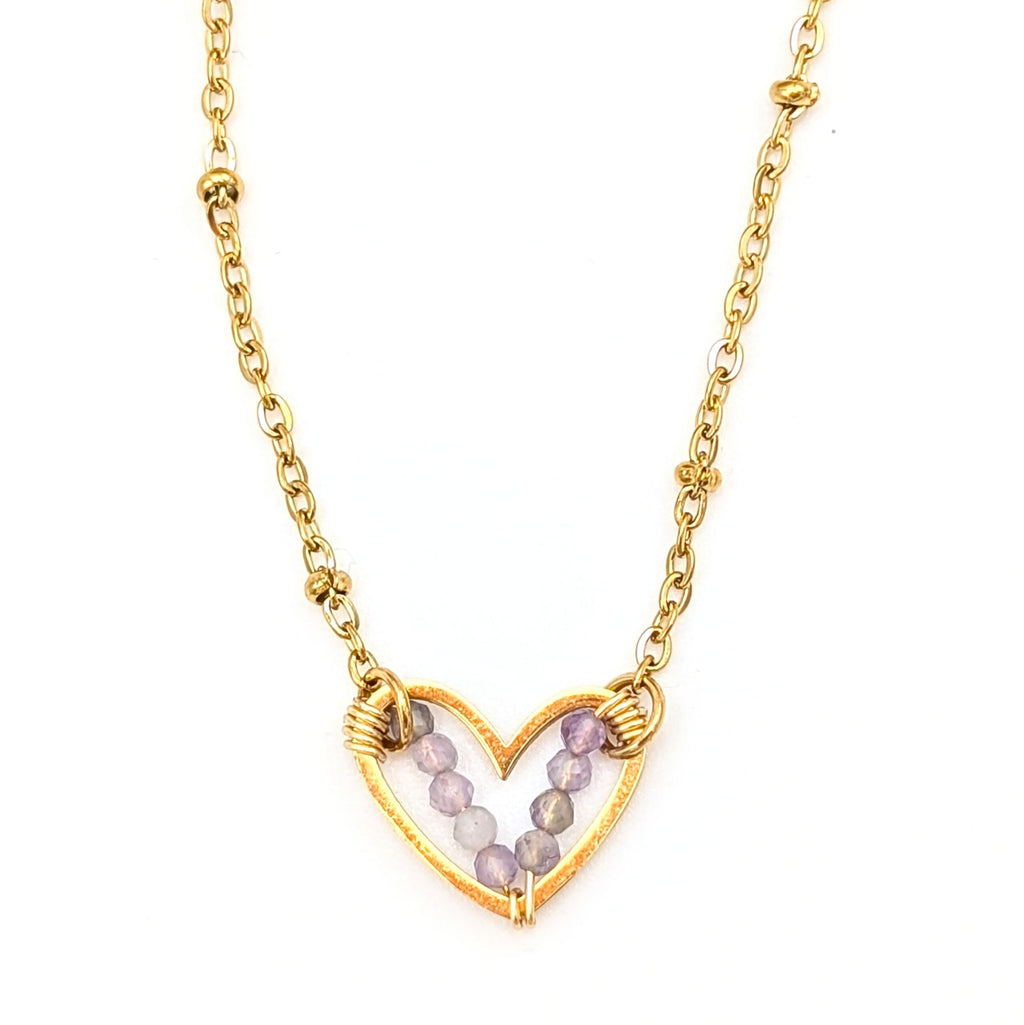 Golden Gem of Love Necklace