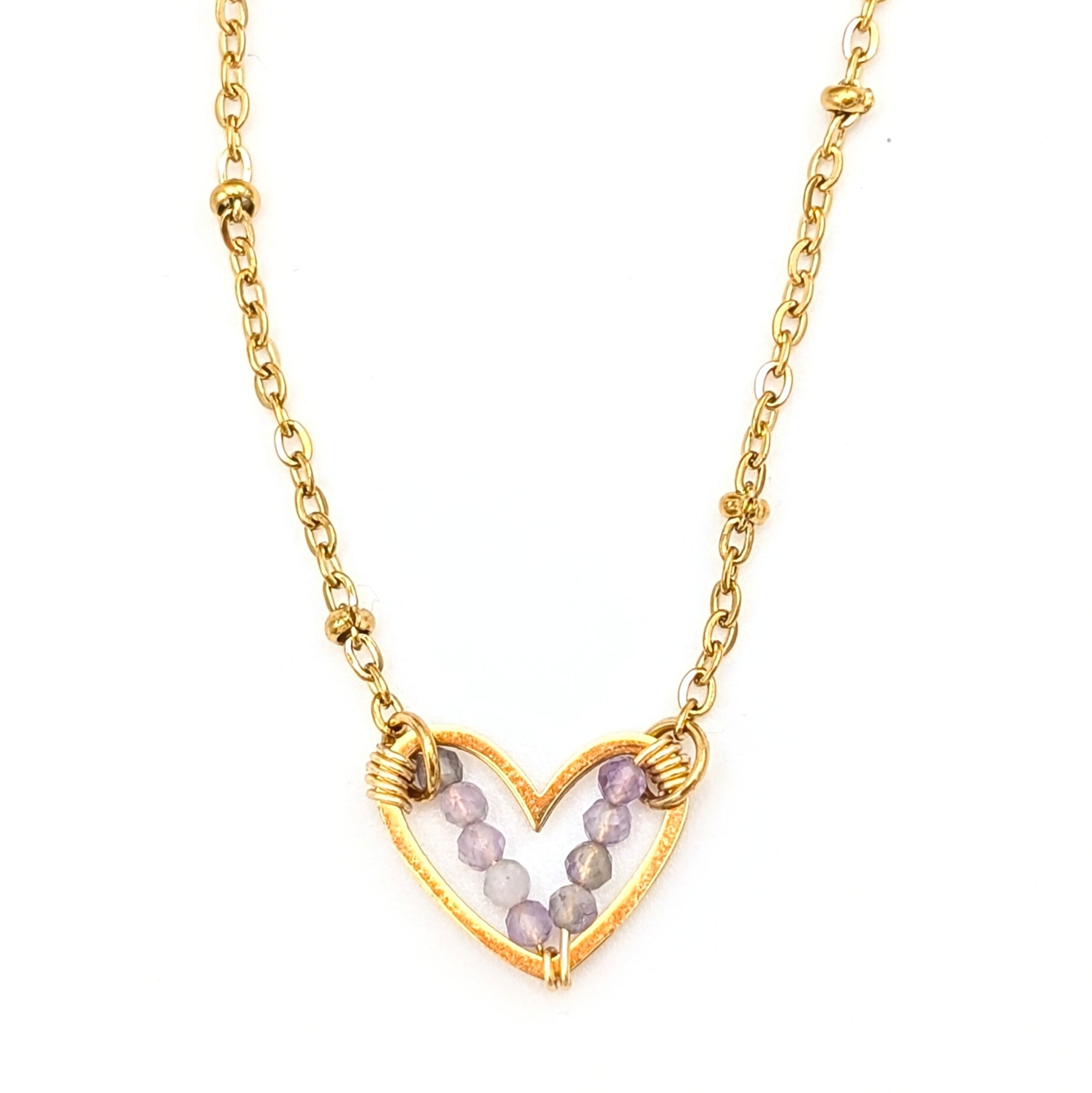 Golden Gem of Love Necklace