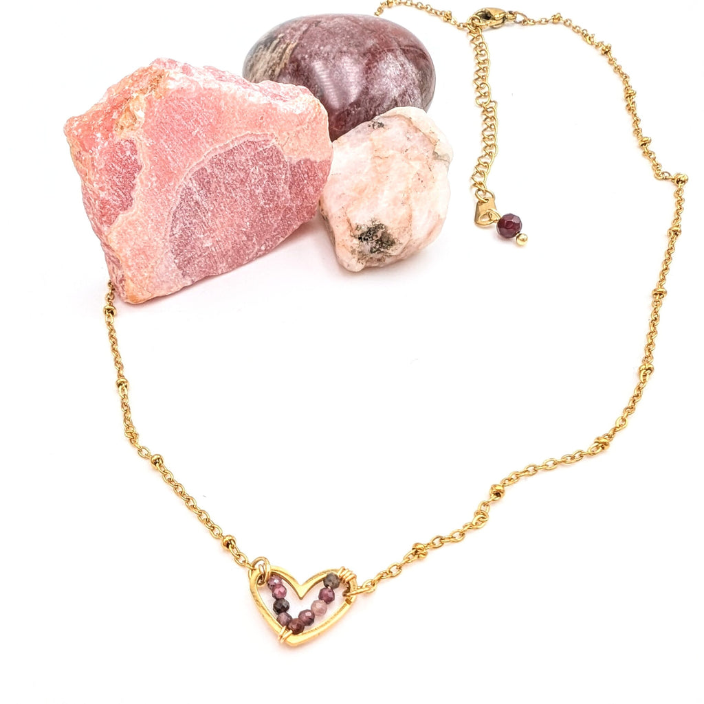 Golden Gem of Love Necklace