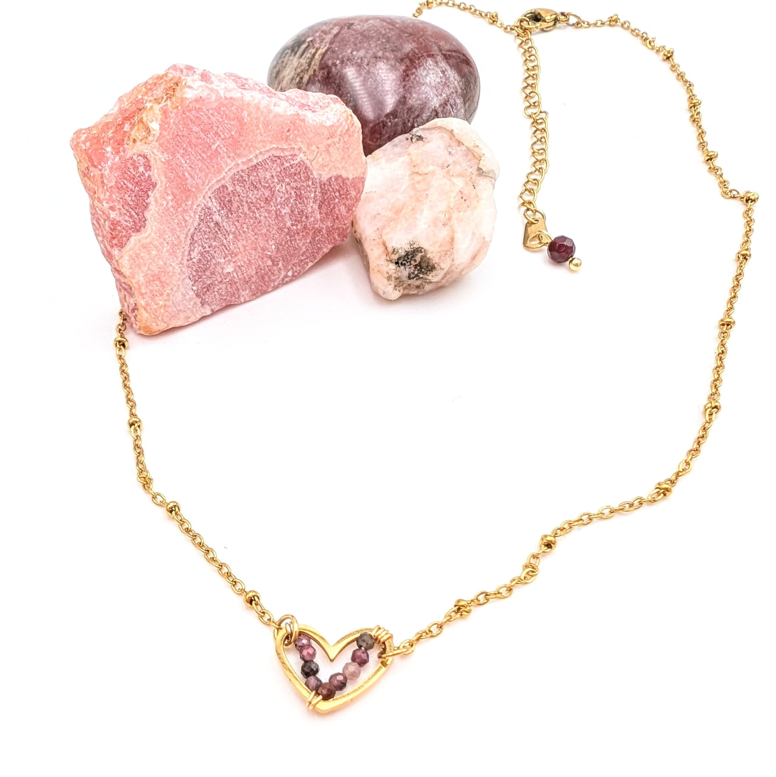 Golden Gem of Love Necklace
