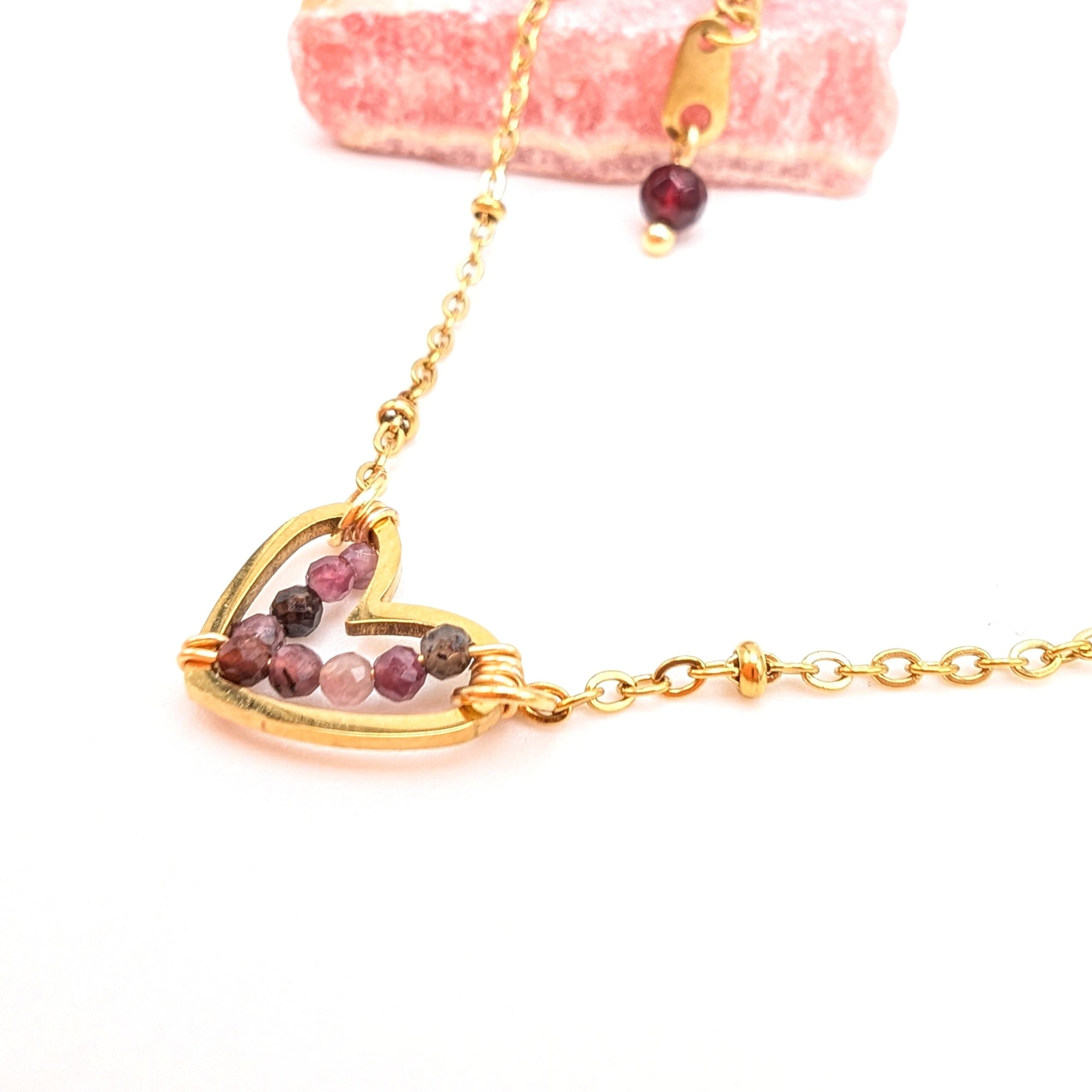 Golden Gem of Love Necklace