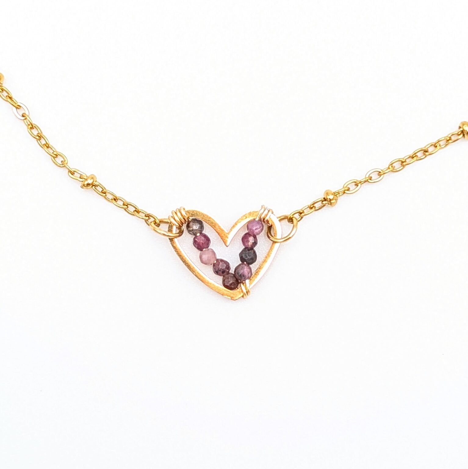 Golden Gem of Love Necklace