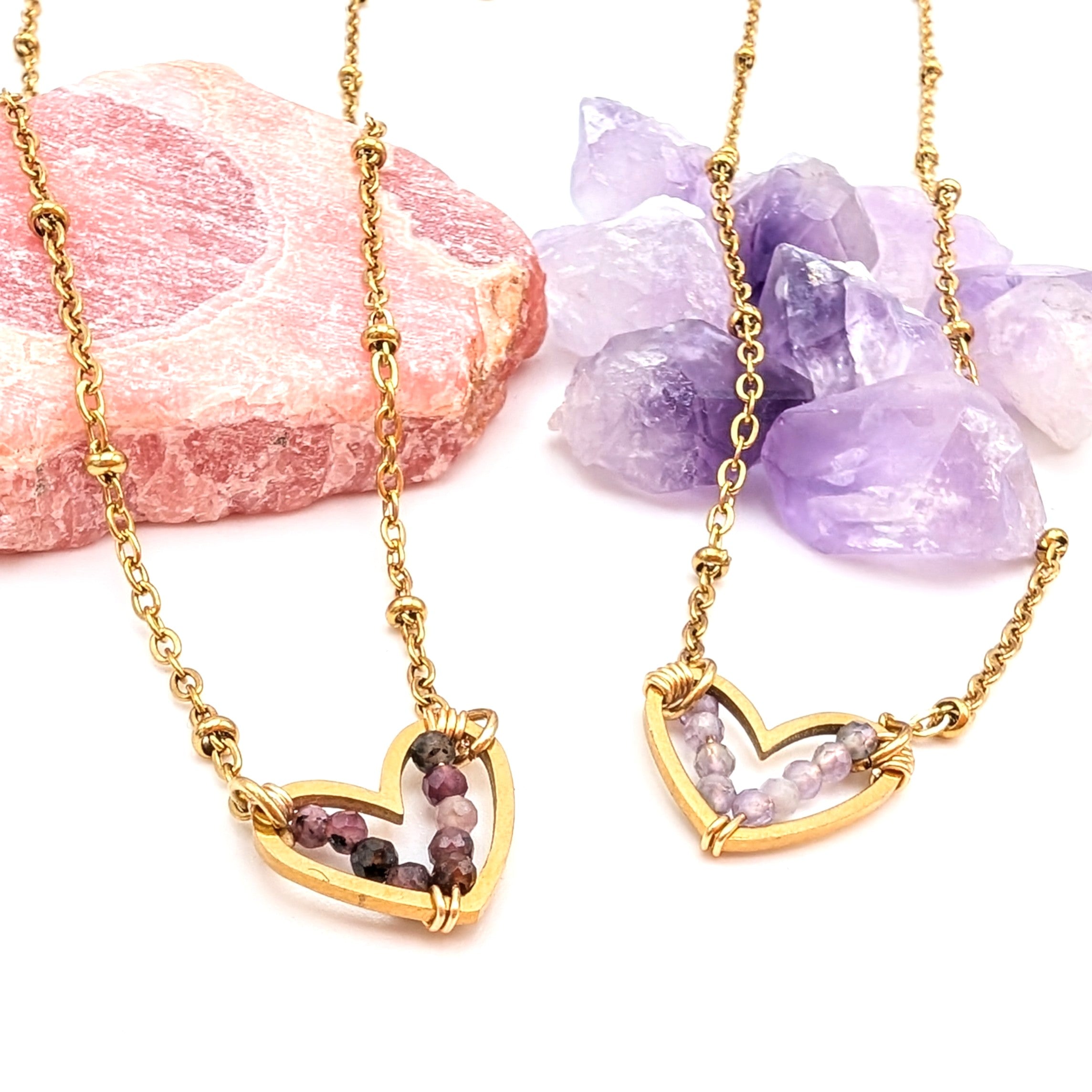 Golden Gem of Love Necklace