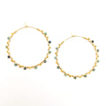 African Turquoise Hoops 18K real gold-plated hoops