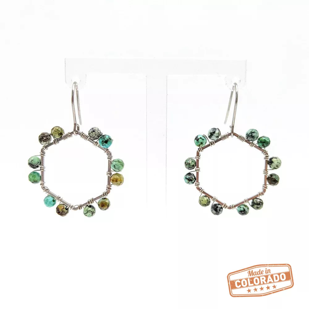 Perfect Balance Hexagons 18K gold-plated hoops