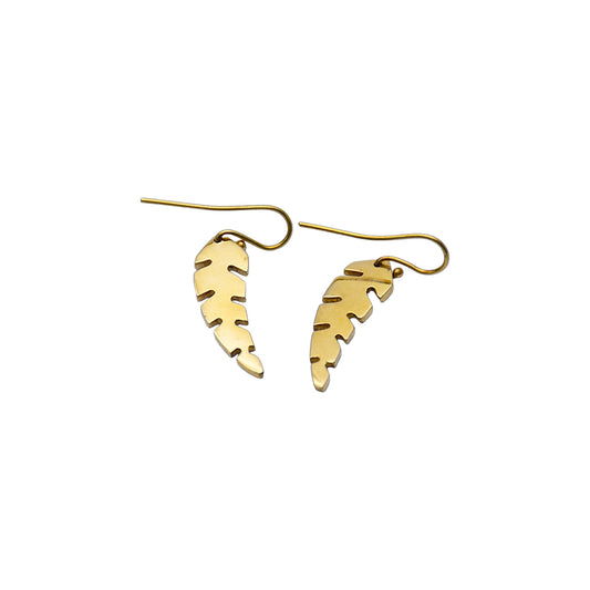 Tawi Brass Leaf Earring