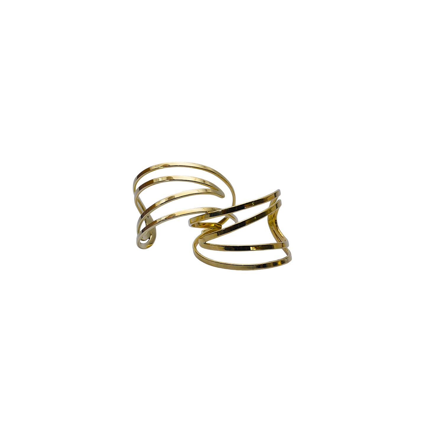 Feni four-curve Brass Bracelet