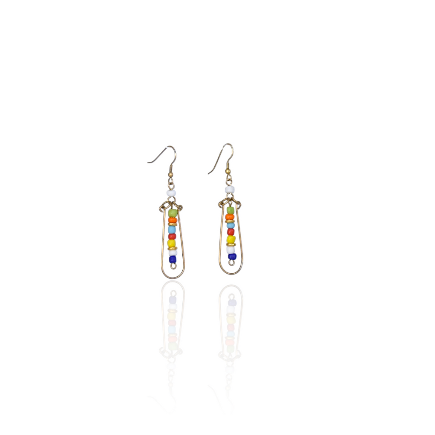 Poa Brass and Beads Earring