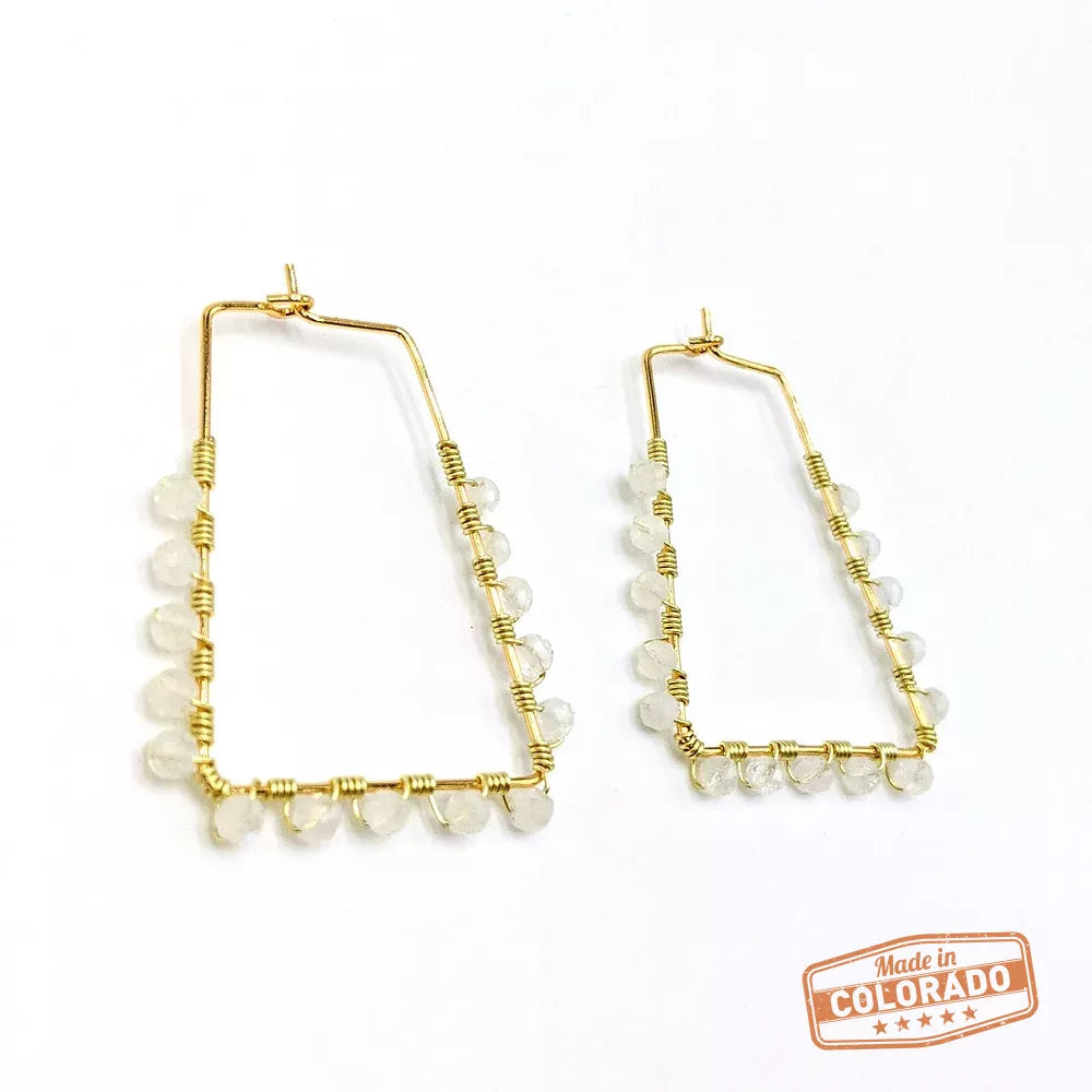 Resilience 18K gold plated hoops