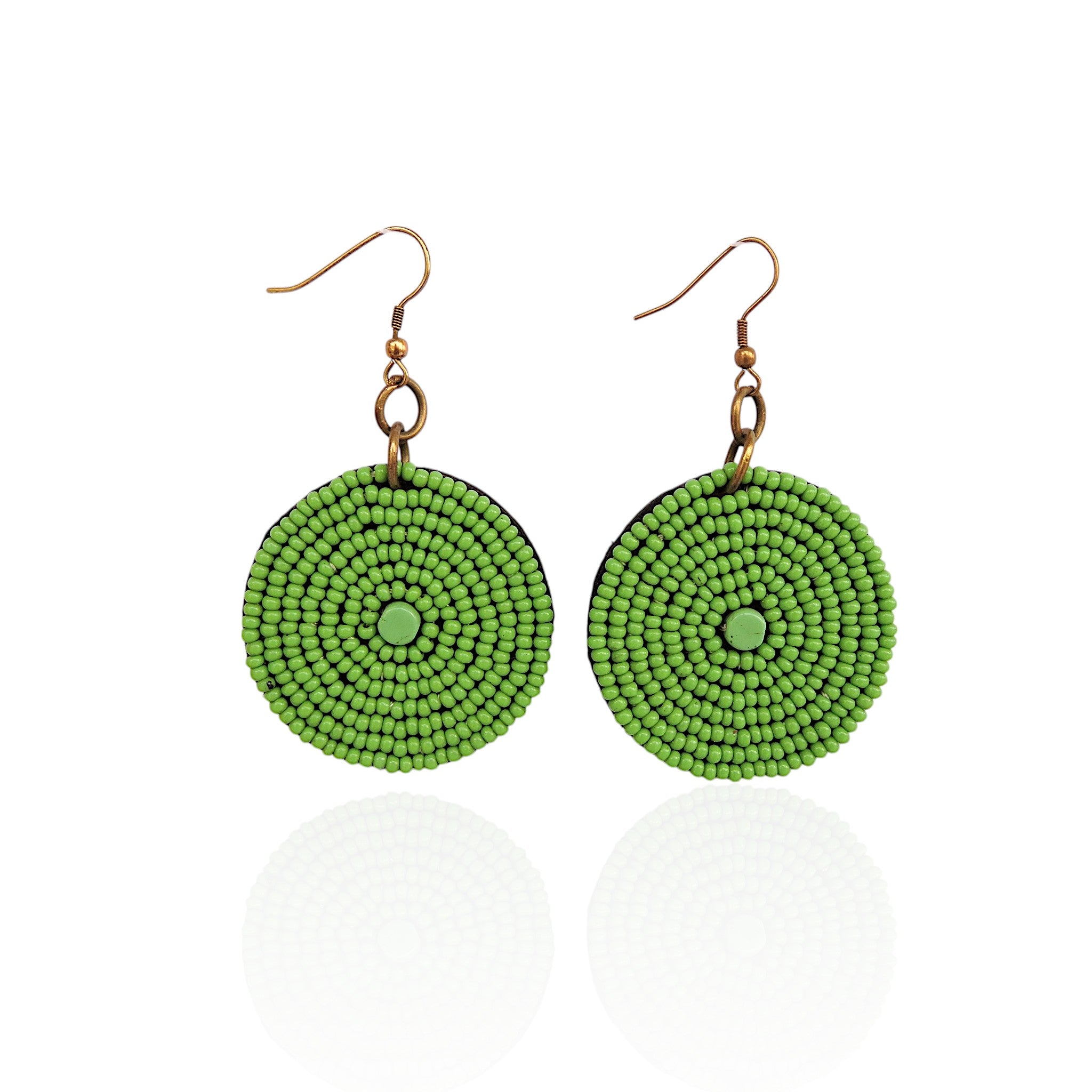Round Beaded Earrings