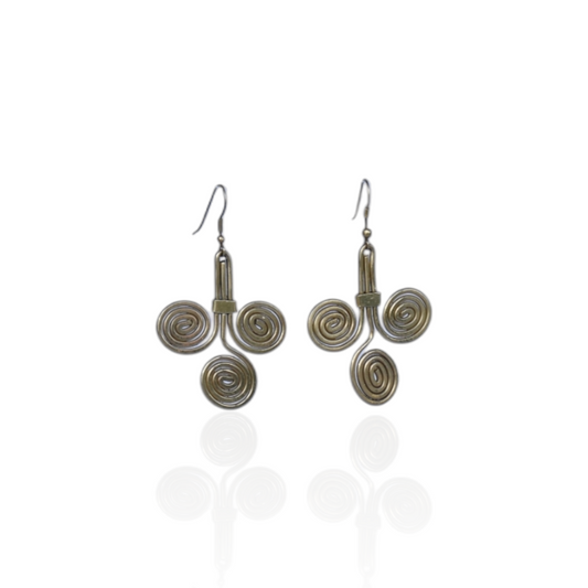 Tatu brass earrings