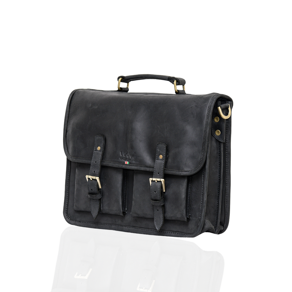 Wafula leather briefcase