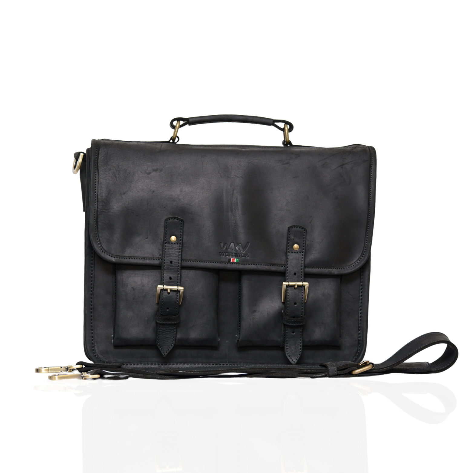 Wafula leather briefcase