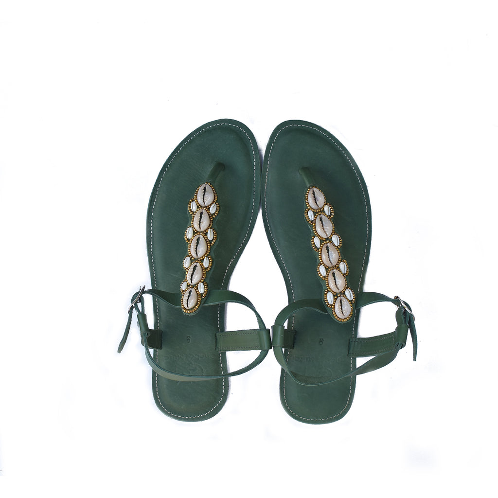 Malindi Sandals with cowrie shells