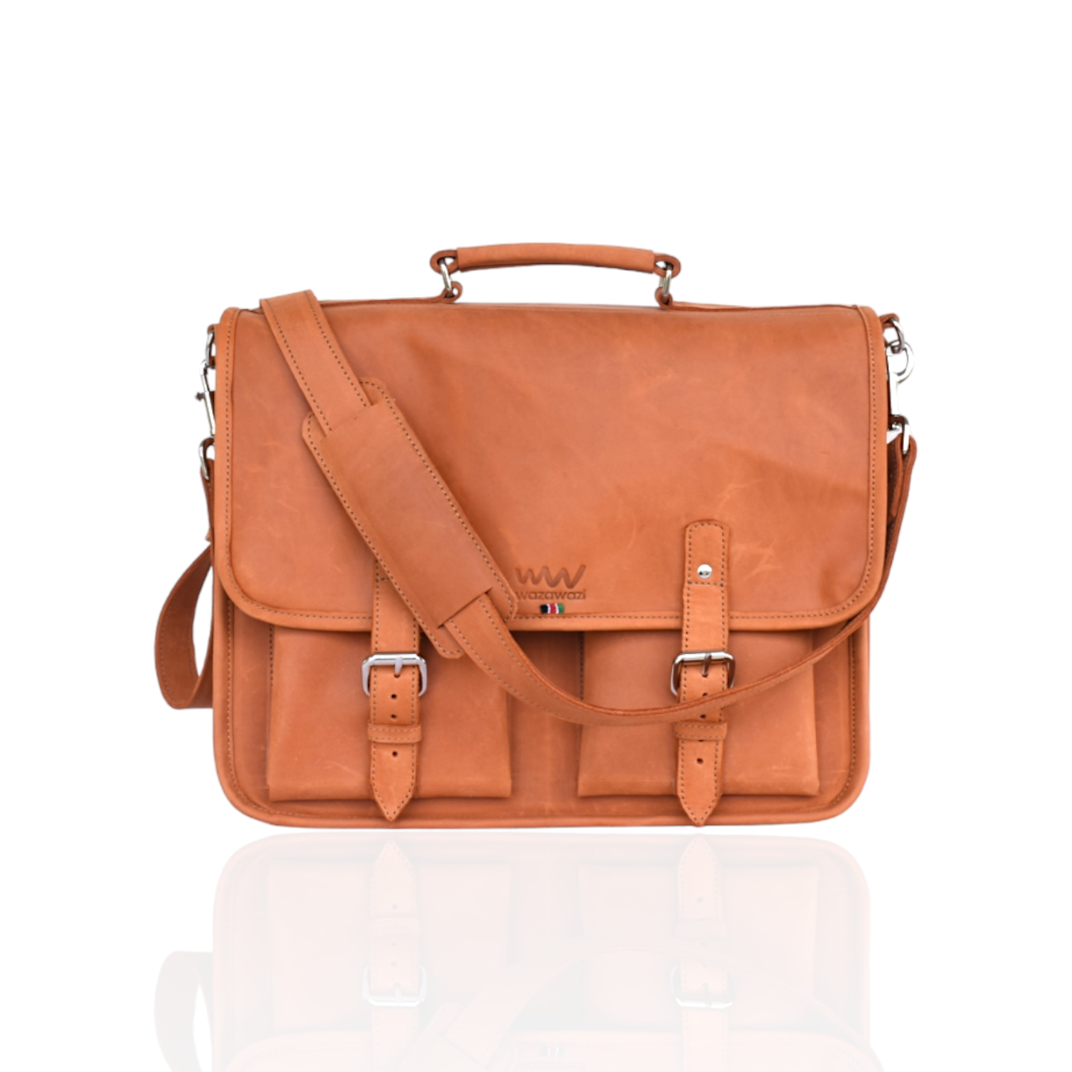 Wafula leather briefcase
